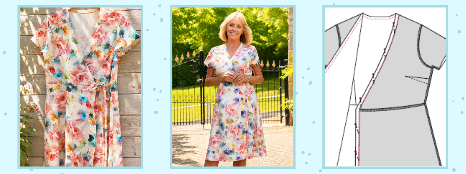 Wrap Dress: A4 Patterns (Sizes 16-32)