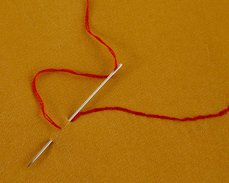 Backstitch in progress