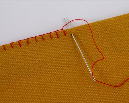 Blanket stitch in progress